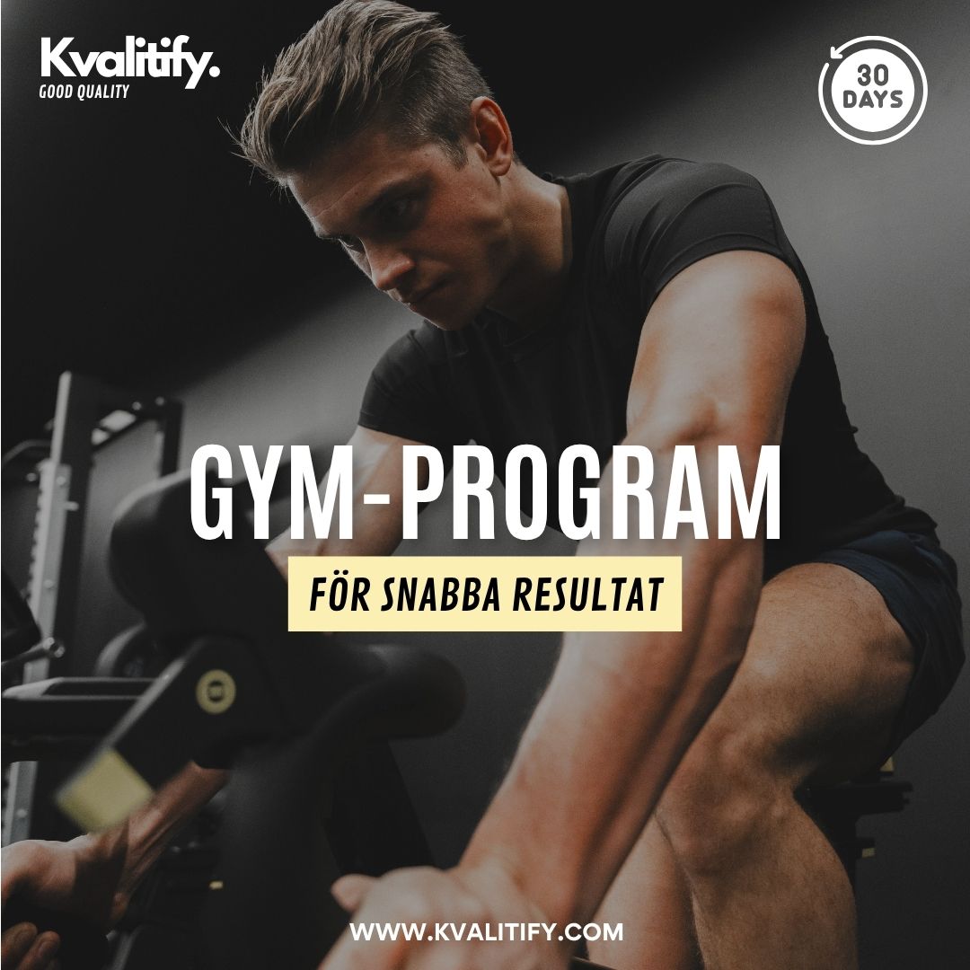 Program dam/herr för gym - Bygg muskler snabbt
