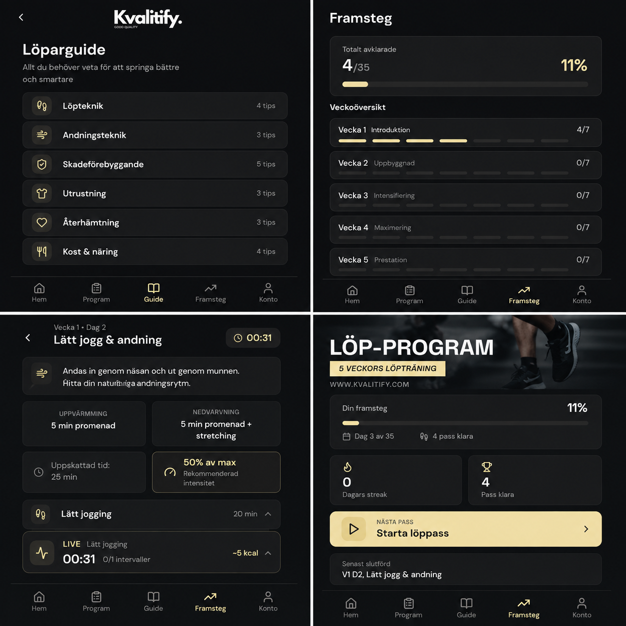Gymprogram dam/herr + Löpprogram kondition