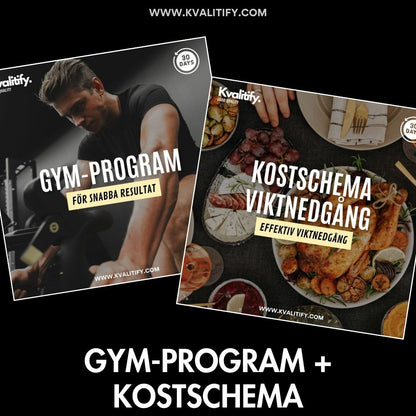 Gymprogram dam/herr + Kostschema viktnedgång