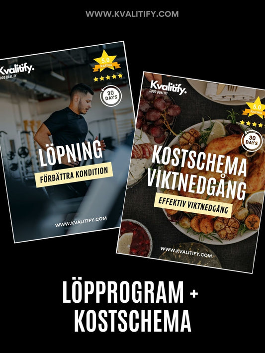 Löpprogram + Kostschema viktnedgång