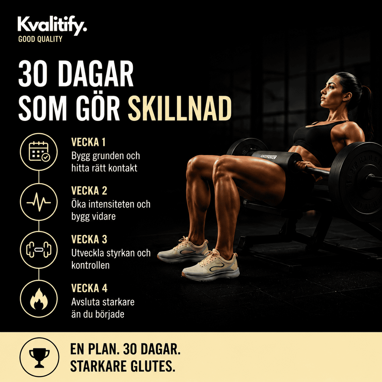 30 dagars träningsprogram för rumpa - Bygg starkare glutes