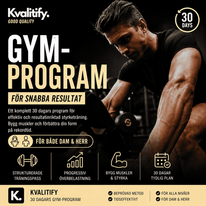 Program dam/herr för gym - Bygg muskler snabbt