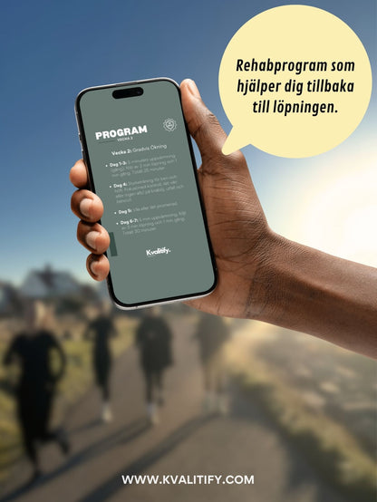 Löp-program anpassat för att bygga upp knä