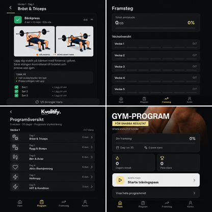 Gymprogram dam/herr + Löpprogram kondition